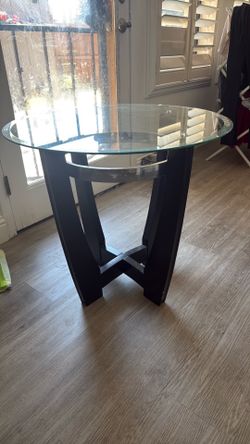 Glass side tables
