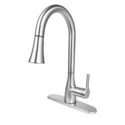 FLOW Classic Series Single-Handle Standard Kitchen Faucet in Brushed Nickel