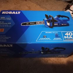 KOBALT 40v Max BRUSHLESS 14 Inch Chainsaw Brand New Never Been Used Retails For $274.99 Selling For $150