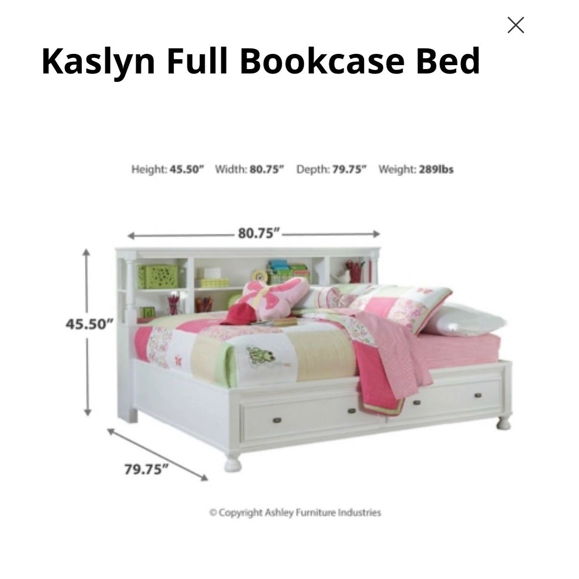 Kaslyn Full Bookcase Bed for Sale in Channahon IL OfferUp