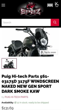 Puig Hi-Tech Parts Dark Smoke New Generation Naked—Sport-Windshield—3175F