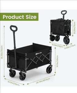 Blomoba Collapsible Wagon Cart with Wheels - New,