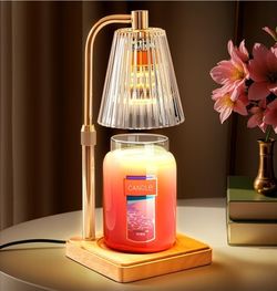 Marycele Candle Warmer Lamp, Electric Candle Lamp Warmer, for Mom, Bedroom Home Decor Dimmable Wax Melt Warmer for Scented Wax with 2 Bulbs, Birthday 