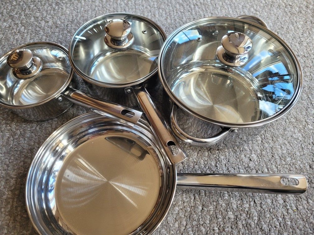 New Stainless Steel Cookware Set