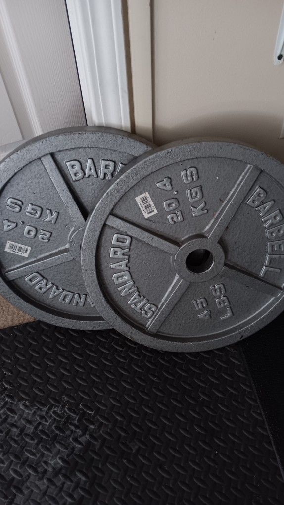 TWO 45LBS WEIGHTS