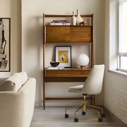 West Elm Mid century Modern Desk with Storage