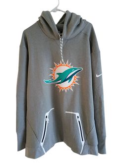 Miami Dolphins Nike Player-Issued #56 Linebacker Sweater Hoodie Gray Mens 3XL