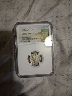 Mercury Dime NGC Genuine Route 66 Slab