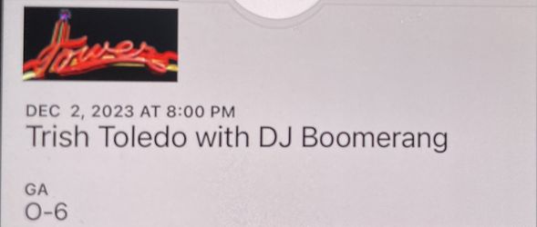 Trish Toledo Tickets