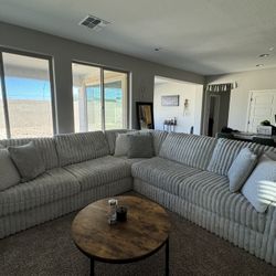 Large L shape corduroy sectional couch!! 