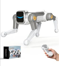 Remote Control Robot Dog Toy for Kids, Robot Dog with Voice Control, Programming, Music & Lights, 13 Action Commands, Rechargeable Robot Pet, Robot To