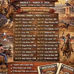 HOUSTON RODEO 2026 TICKETS - 🎤 Riley Green – Monday, March 2, 2026