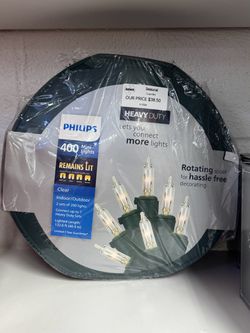 Philips 400 Mini Clear Christmas Lights on Spool