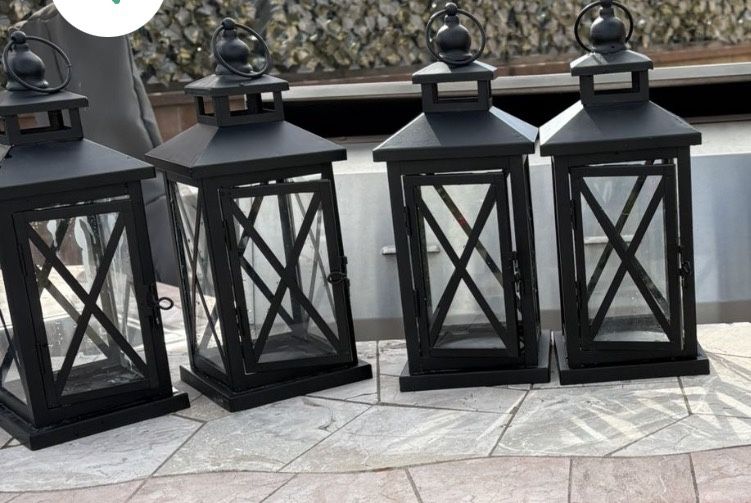 Farmhouse Black Metal Lantern