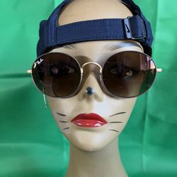 Ray Ban Gold Brown Sunglasses Unisex