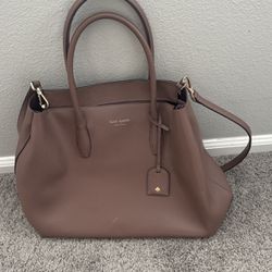 Dark Taupe Kate Spade Purse With Strap