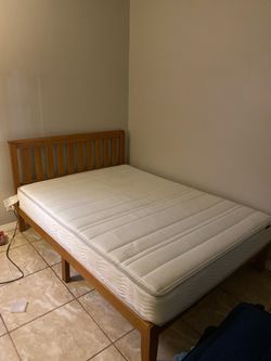 Full size bed frame + mattress