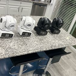 4 Black And White Mini Led Moving Headlights