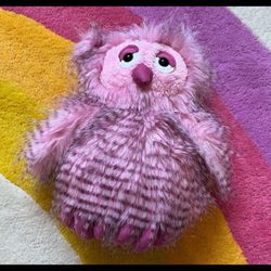 Jellycat pink owl, light wear to material but no heavy flaws. $30 