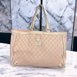 Pink Gucci abbey D Ring Tote 