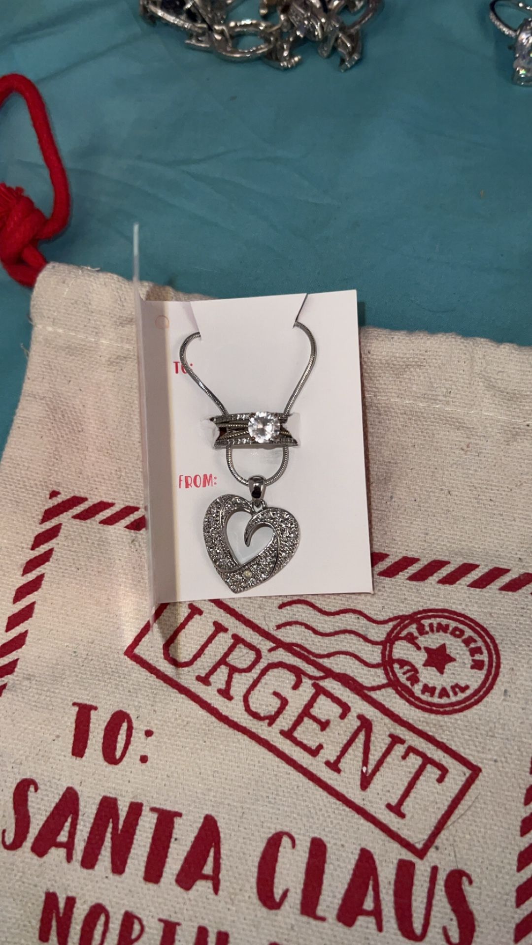 Heart Shaped Necklace With Ring