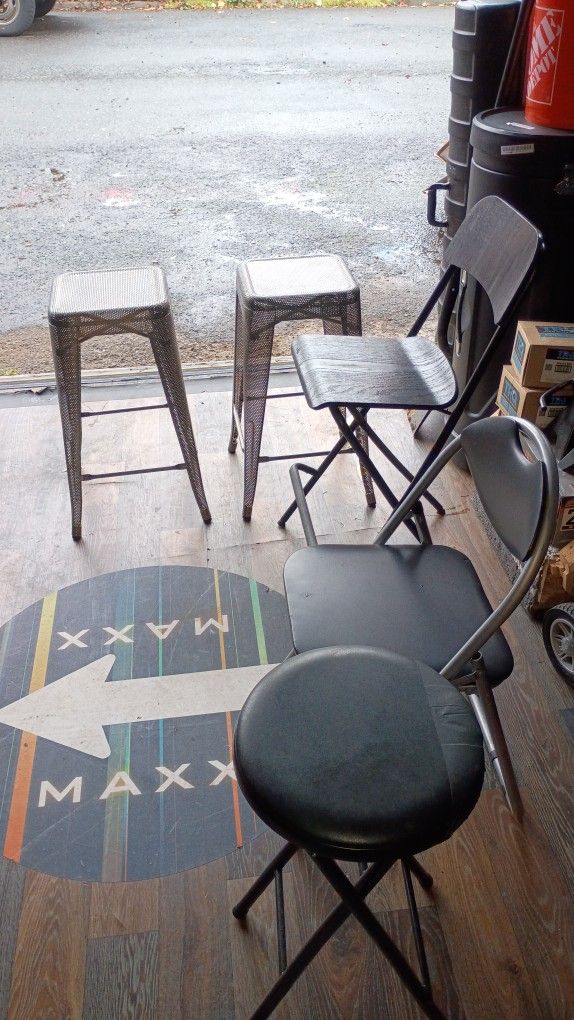 Assorted Chairs And Stools 
