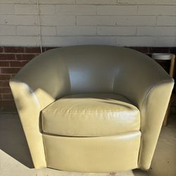 Faux Leather Armchair 