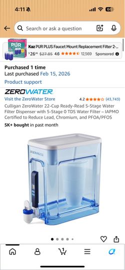 ZeroWater 22-Cup Water Filter Dispenser
