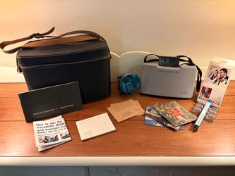 Vintage Polaroid Automatic 104 Land  Camera Complete Kit W/ Original Case, Manuals, Flashbulbs +