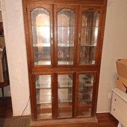 Beautiful dark wood china cabinet