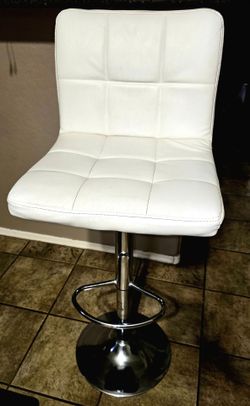 TWO White Barstools