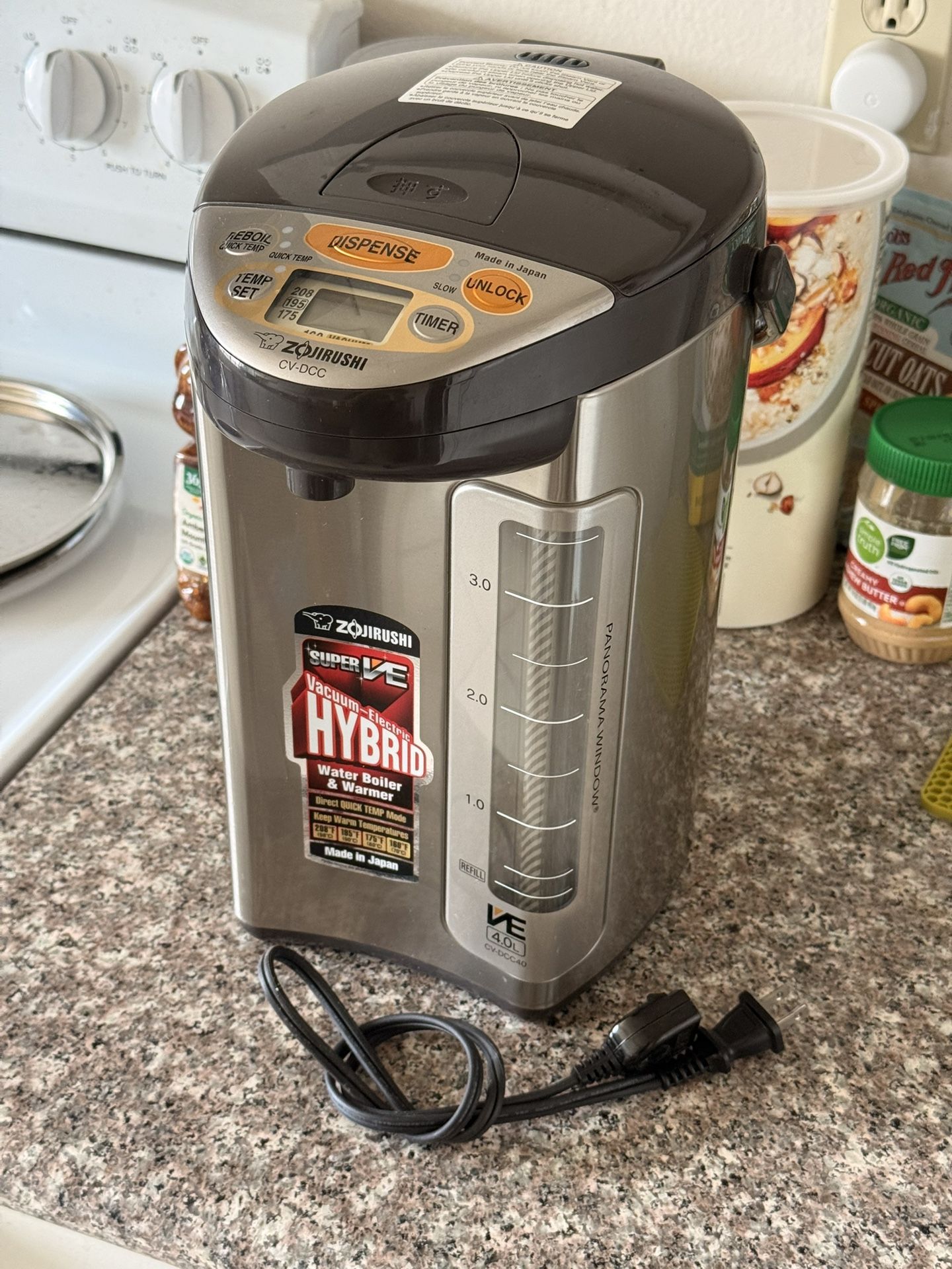 4L Zojirushi CV DCC40 Vaccum Insulated Electric Hybrid Water