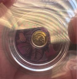 1/500 oz Gold Eagle Mini Coin & 1900 Silver Nickel 5 Layer Gold Plated