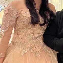 Rose Gold Sweet 16 Dress