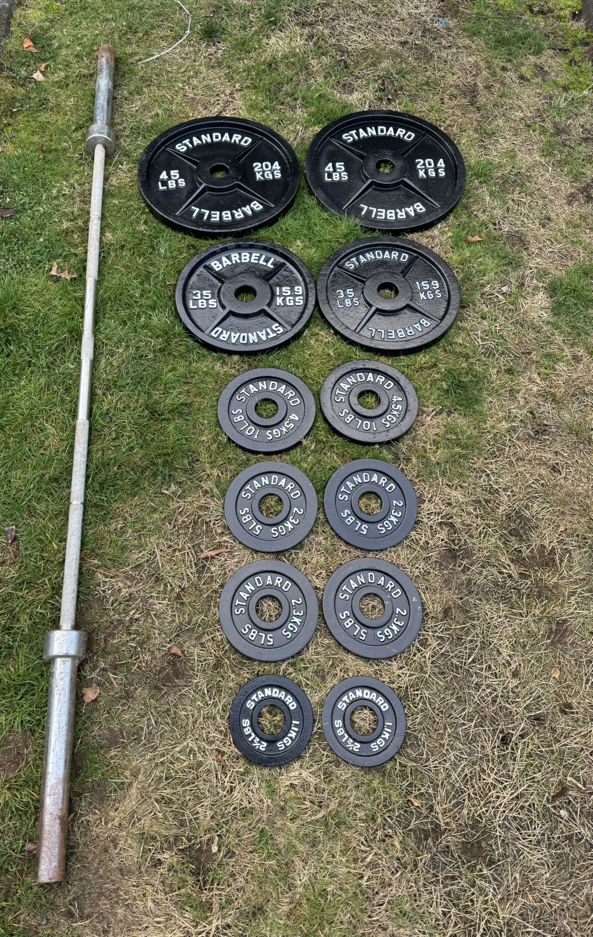 Steel Weight Plates And Olympic Bar