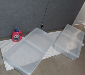 The Container Store Long Under Bed Storage Boxes with Wheels (Set of 2)