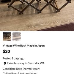 Vintage Wine Rack 18$ Only 