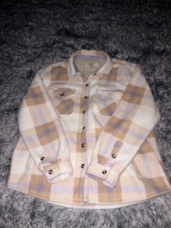 Plaid button up coat