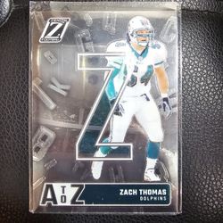ZACH THOMAS A TO Z DOLPHINS ZENITH NFL PANINI SPORTS CARD !