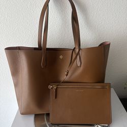 Tory Burch Blake Tote Leather  Brown
