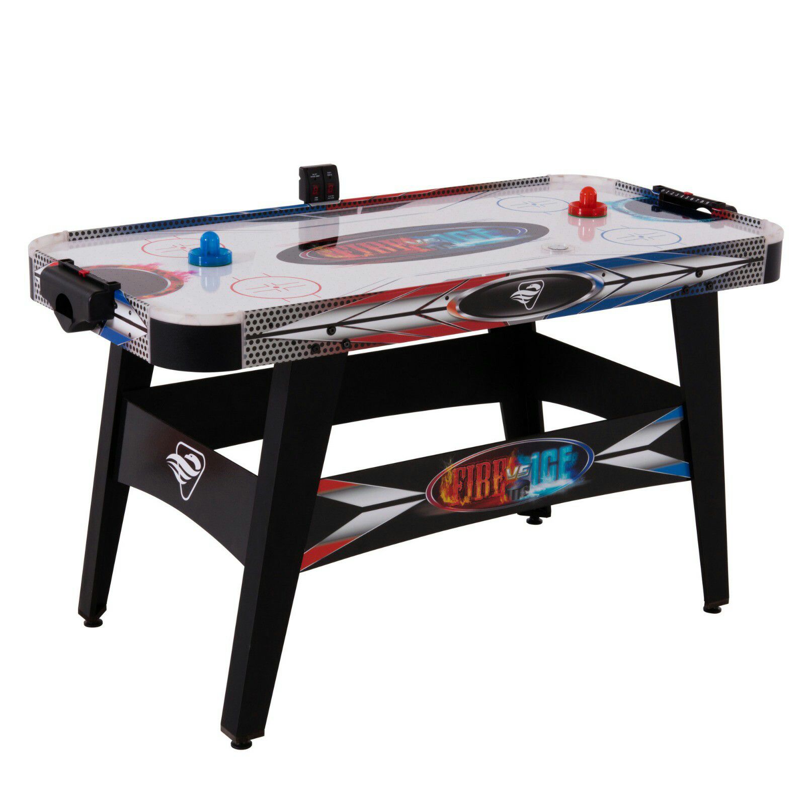 Triumph Fire ‘n Ice LED Light-Up 54" Air Hockey Table Includes 2 LED Hockey Pushers and LED Puck