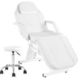 Massage, Tattoo Or Salon Chair With Stool 