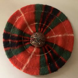 Vintage Tartan Tam Royal 100% Pure Wool Scottish Golf Cap