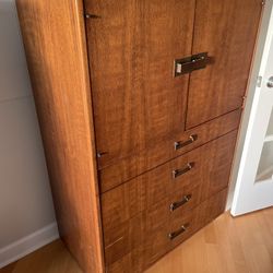 Vintage Wooden Armoire Cabinet