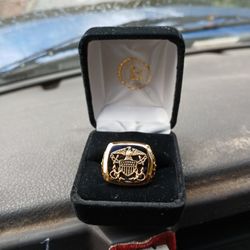 Sterling US NAVY Ring. Like New