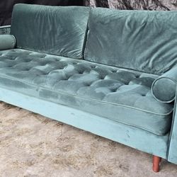 MCM Emerald Green Velvet Sofa