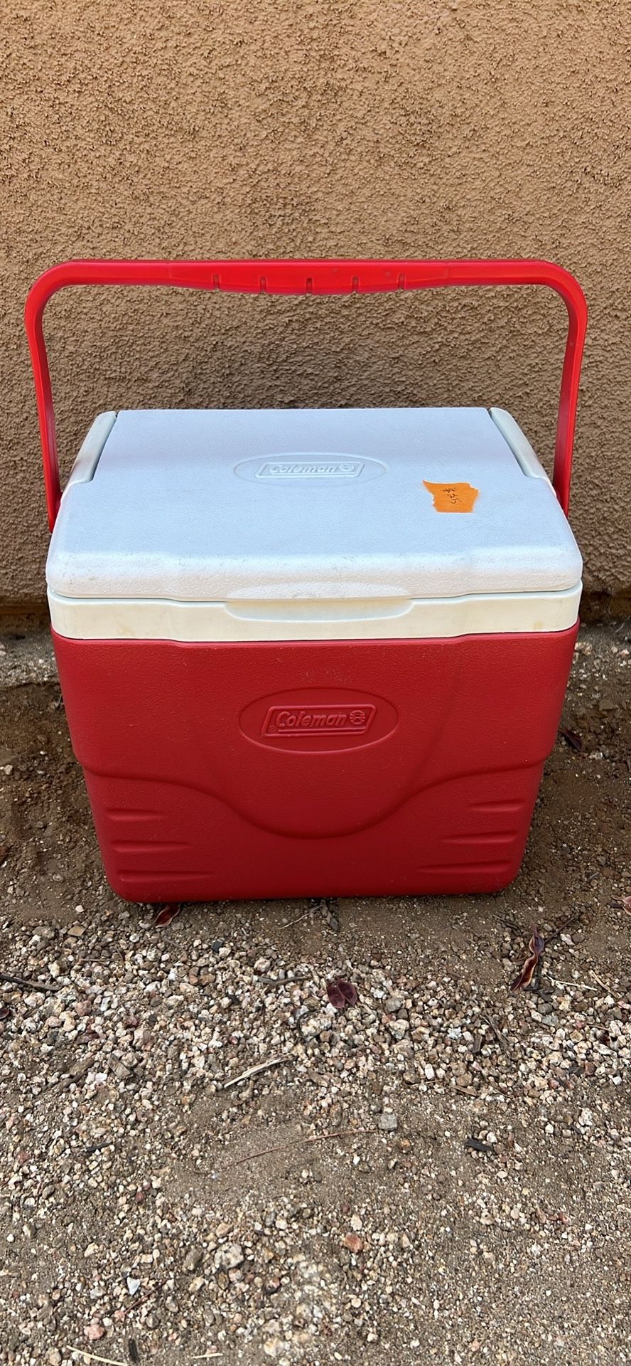 Coleman 9 QT Cooler, Red / White Model 6209 Personal Size Lunch Camping VTG
