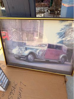 Classic Car Electric Clock Picture