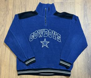 Vintage 90s Dallas Cowboys Mirage Mens XL Blue 1/4 Zip Fleece Pullover #15B