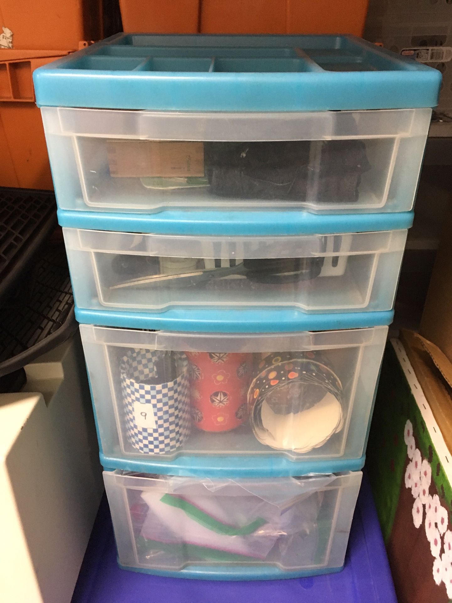 Plastic 4 Drawer Space Organizer